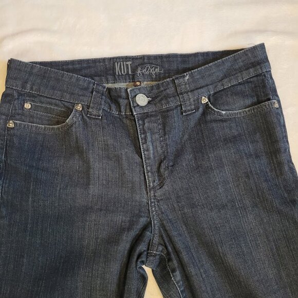 Kut from the Kloth Bootcut Trouser Jeans Women’s Size 10 Dark Wash Stretch Denim - Picture 2 of 6